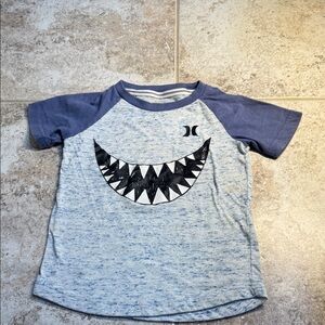 4T Hurley Blue and Gray Shark Graphic Tee. Like new